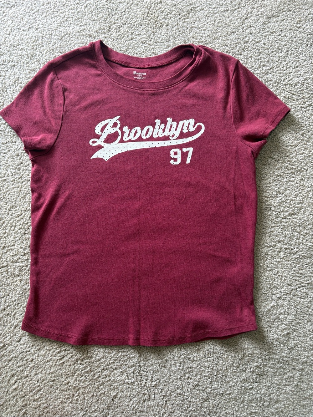Maroon Short Sleeve Graphic Tee